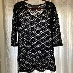 Lace swimsuit coverup